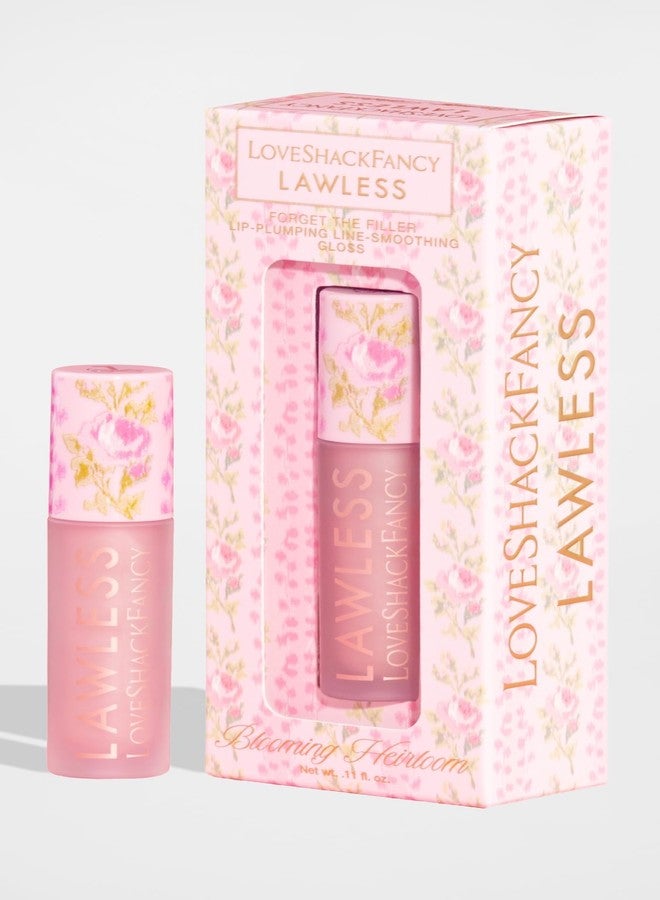 Lawless Women's x LoveShackFancy Forget The Filler Lip Plumping Gloss, Blooming Heirloom, Pink, 0.11 Ounce - Image 2